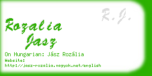 rozalia jasz business card